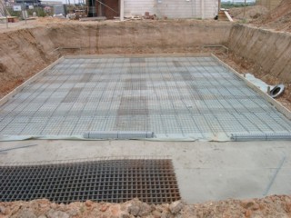 Das Fundament wird vorbereitet